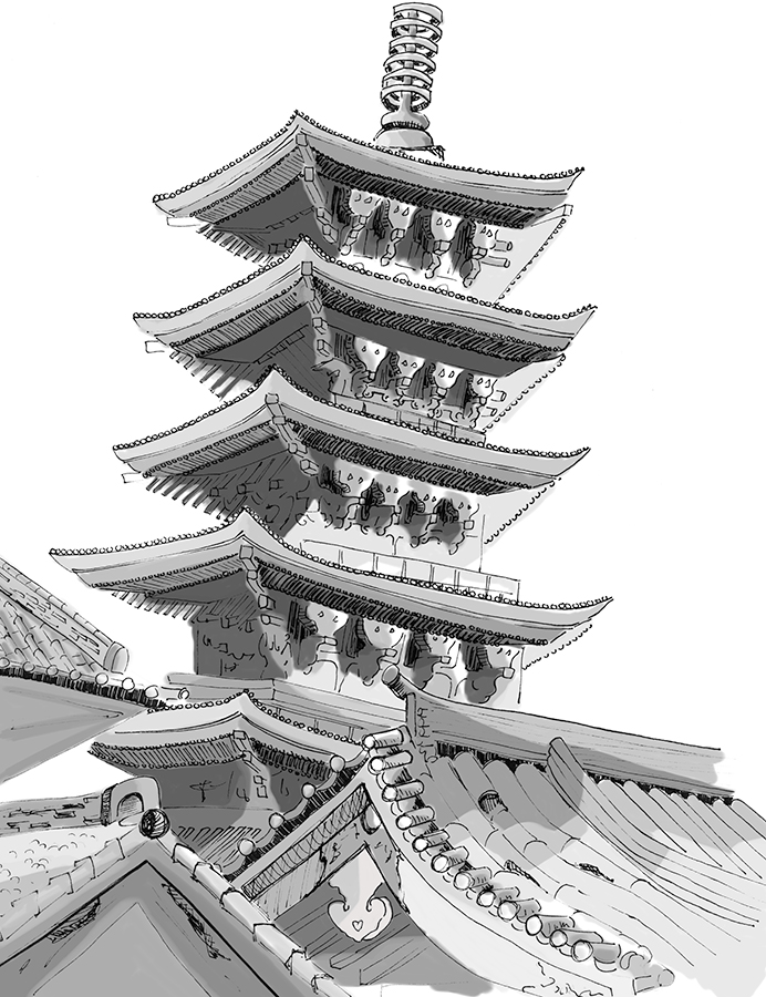 Illustration of Japan. 